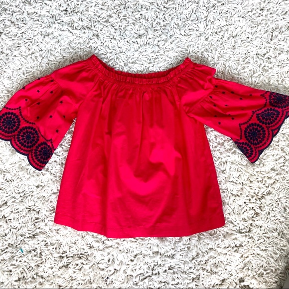 Off the Shoulder Embroidered Top - Picture 1 of 1